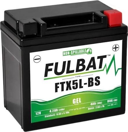 BAT FUL GEL MOTO FTX5L-BS 4AH FTZ6S