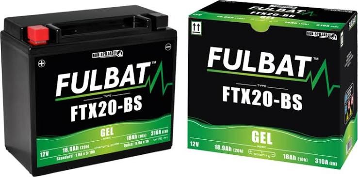 BAT FUL GEL MOTO FTX20-BS